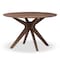 Baxton Studio Monte Mid-Century Modern Walnut Wood 47-Inch Round Dining Table 134-7175 - alternate 1